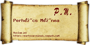 Perhócs Mínea névjegykártya